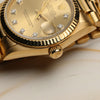 Rolex midsize DateJust 18K Yellow Gold Champagne Diamond Dial Second Hand watch Collectors 4