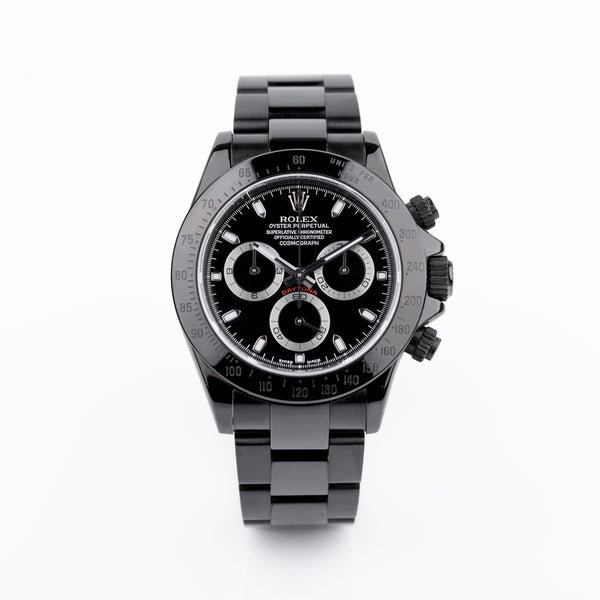 Rolex Daytona Pro Hunter 'Red Daytona' 100 pieces | REF. 116520 | Stainless Steel DLC Coated | 2007 | Black dial