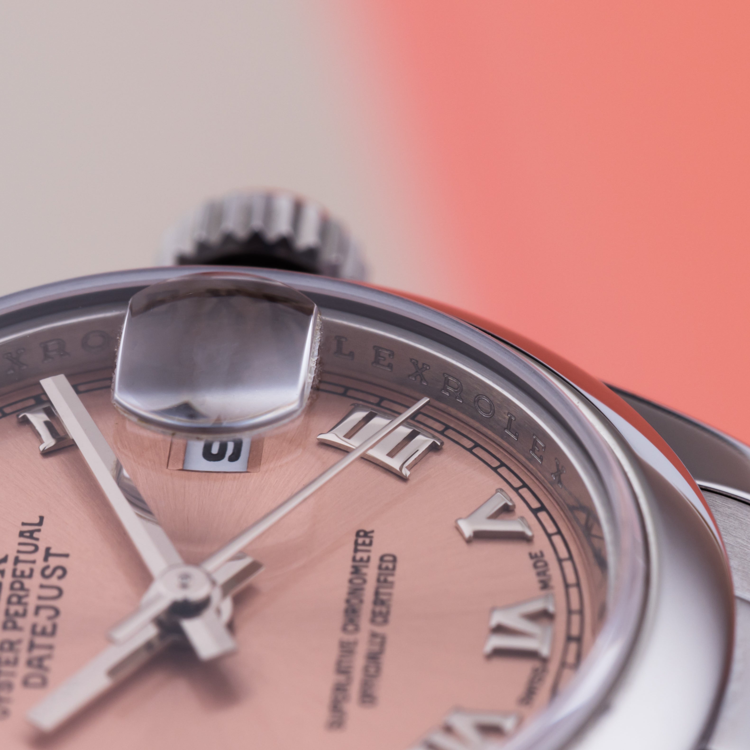 Rolex ladies watch pink face Clearance