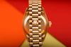 Rare Rolex Lady DateJust | REF. 69198 | Stella Red Dial | Diamond & Rubies | 18K Yellow Gold
