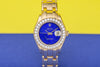Rolex Lady DateJust Pearlmaster | REF. 69298 | Lapis Lazuli Dial | Diamond Bezel | 18k Yellow Gold
