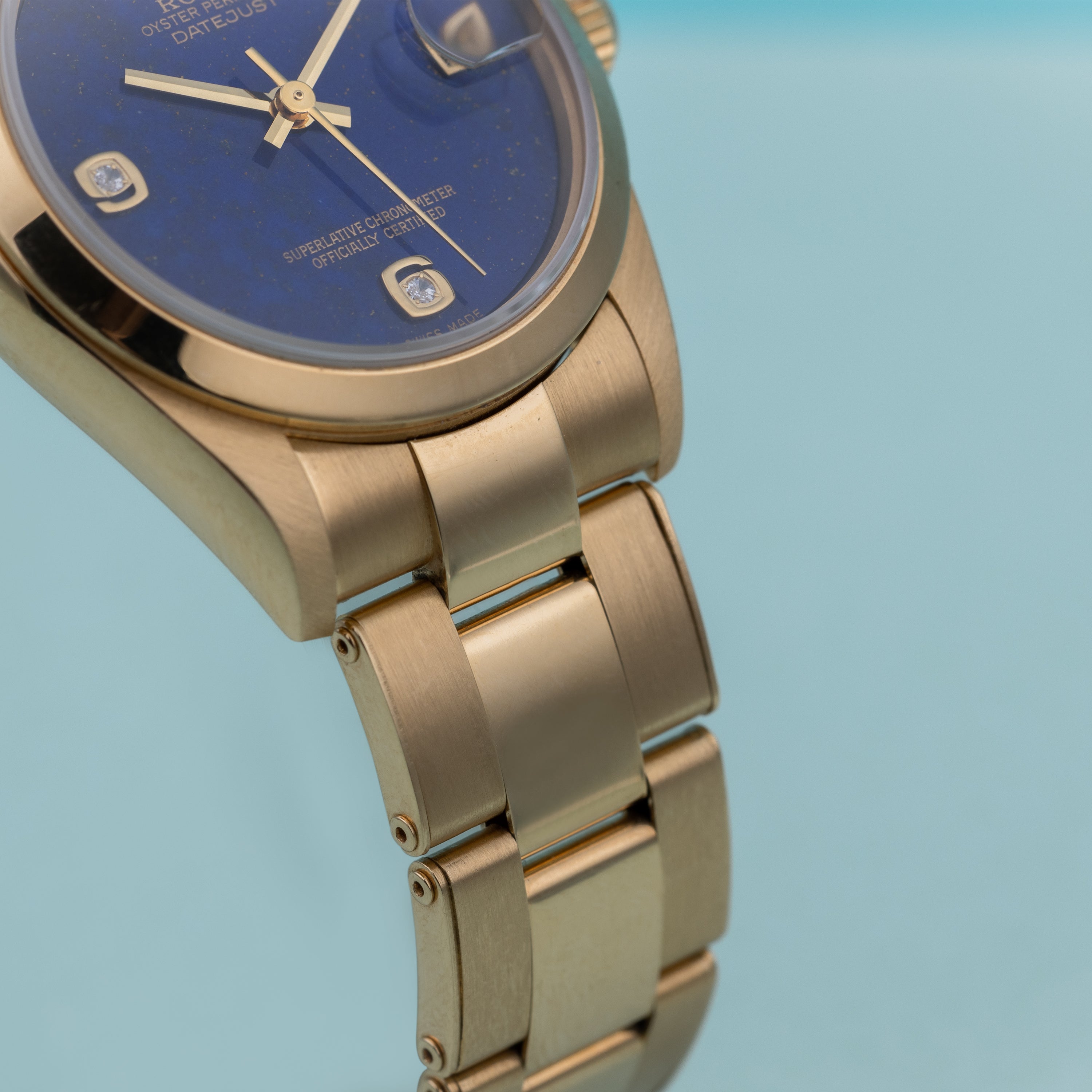 Rolex DateJust | REF. 68248 | 31mm | Lapis Lazuli Diamond Dial | 18k Yellow Gold | Midsize