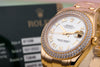 Rolex Pearlmaster DateJust 34 | REF. 81338 | Mother of Pearl Roman Dial | Double Diamond Bezel | Box & Papers | 2012 | 18k Yellow Gold