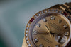 NOS: Rolex Lady DateJust | Diamond & Ruby Dial Bezel | 18k Yellow Gold | 69068 | Unpolished