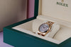Rolex Day-Date | REF. 118205 | Carousel Dial: Pink Mother of Pearl + Diamonds | 18k Rose Gold | Box & Papers | 2021