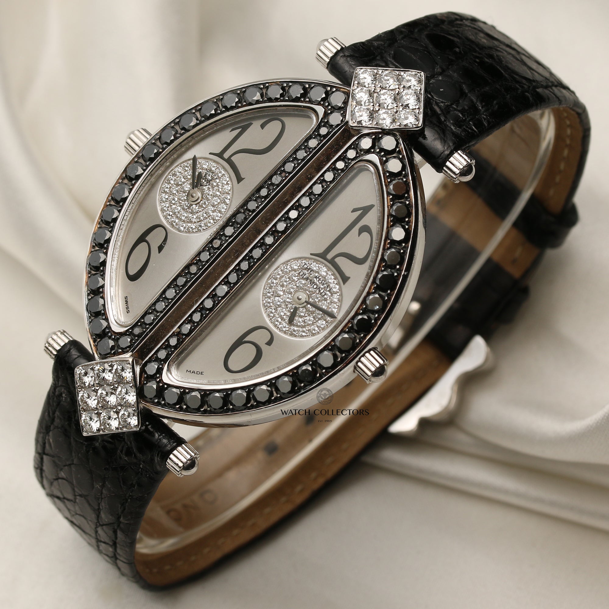 Royal Diamond 18K White Gold Second Hand Watch Collectors 3