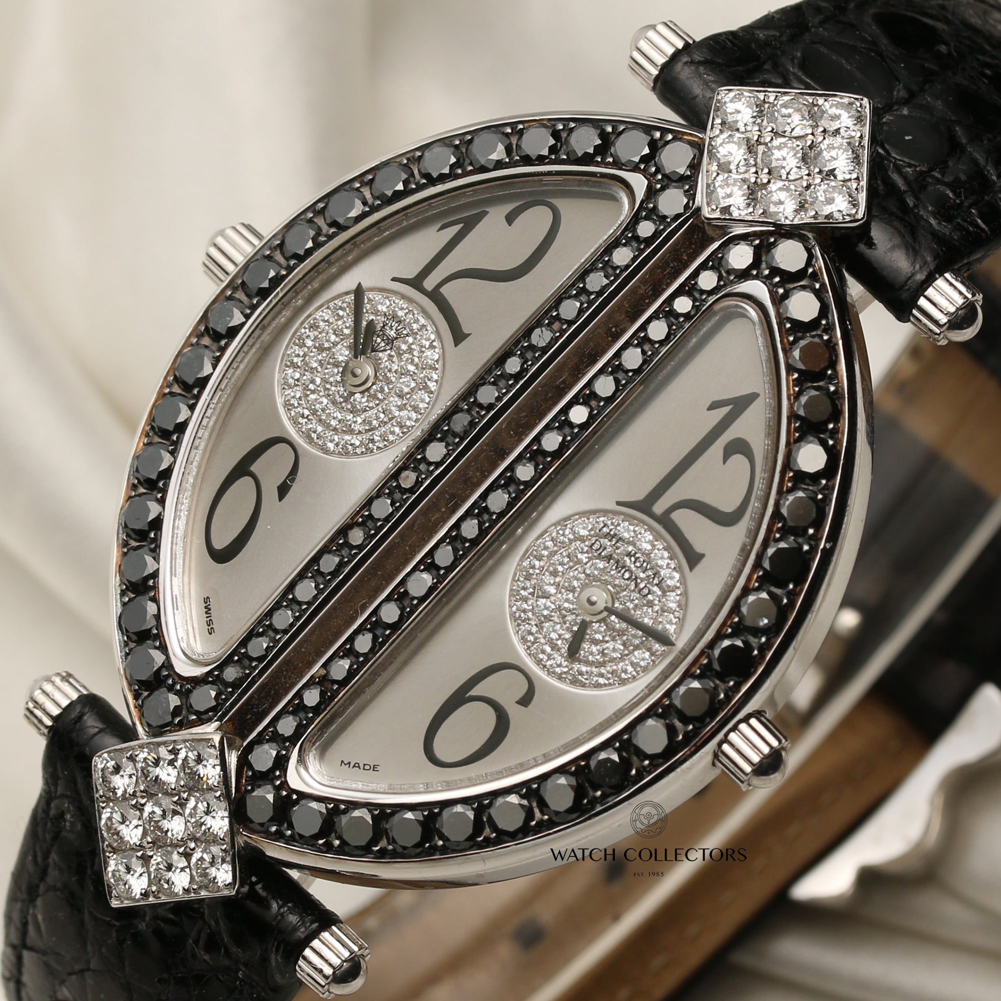 Royal Diamond 18K White Gold Second Hand Watch Collectors 4
