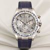 Unpolished Rare Rolex Daytona 116589 18K White Gold Pave Dial Light Sapphire Bezel Second Hand Watch Collectors 1