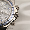 Unpolished Rare Rolex Daytona 116589 18K White Gold Pave Dial Light Sapphire Bezel Second Hand Watch Collectors 5