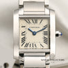 Unworn Cartier Tank Francaisse Stainless Steel Second Hand Watch Collectors 2