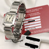 Unworn Cartier Tank Francaisse Stainless Steel Second Hand Watch Collectors 8