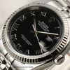 Unworn DateJust 116234 Stainless Steel 18K White Gold Bezel Second Hand Watch Collectors 4
