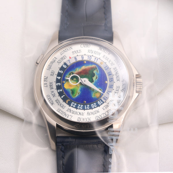 Unworn Factory Sealed Patek Philippe 5131G World Time 18K White Gold Second Hand Watch Collectors 1