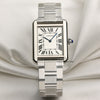 Unworn Full Set Cartier Tank Solo Stainless Steel Second hand Watch Collectors 1