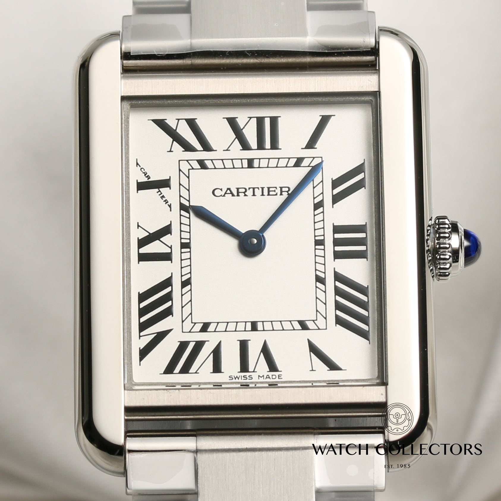 Cartier Tank Solo Python Pattern Stainless Steel Ladies Watch W5200020