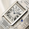 Unworn Full Set Cartier Tank Solo Stainless Steel Second hand Watch Collectors 4