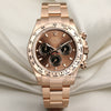 Unworn Full Set Rolex Daytona 116505 18K Rose Gold Chocolate Dial Second Hand Watch Collectors 1