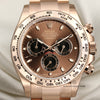 Unworn Full Set Rolex Daytona 116505 18K Rose Gold Chocolate Dial Second Hand Watch Collectors 2
