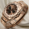 Unworn Full Set Rolex Daytona 116505 18K Rose Gold Chocolate Dial Second Hand Watch Collectors 3
