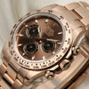 Unworn Full Set Rolex Daytona 116505 18K Rose Gold Chocolate Dial Second Hand Watch Collectors 4
