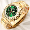 Unworn Full Set Rolex Daytona 116508 18K Yellow Gold Green Dial Second Hand Watch Collectors 3