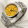 Unworn Full Set Rolex Oyster Perpetual 124300 Yellow Dial Stainless Steel Second Hand Watch Collectors 3