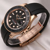Unworn Full-Set Rolex Yacht-Master II 116655 18K Rose Gold Rubber Strap & Bezel Second Hand Watch Collectors 3