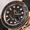 Unworn Full-Set Rolex Yacht-Master II 116655 18K Rose Gold Rubber Strap & Bezel Second Hand Watch Collectors 4