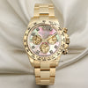Unworn Fullset Rolex Daytona 116508 18K Yellow Gold MOP Diamond Second Hand Watch Collectors 1