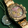 Unworn Fullset Rolex Daytona 116508 18K Yellow Gold MOP Diamond Second Hand Watch Collectors 5