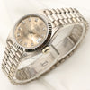 Unworn Rolex DateJust 69179 18K White Gold Silver Diamond Dial Second Hand Watch Collectors 3
