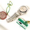 Unworn Rolex DateJust 69179 18K White Gold Silver Diamond Dial Second Hand Watch Collectors 7