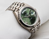 Unworn Rolex Day-Date 228239 Olive Dial 18K White Gold Second Hand Watch Collectors 3