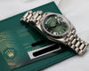 Unworn Rolex Day-Date 228239 Olive Dial 18K White Gold Second Hand Watch Collectors 7