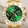 Unworn Rolex Daytona 116508 18K Yellow Gold Green Dial Second Hand Watch Collectors 2