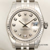 Unworn Rolex Lady DateJust 179174 Stainless Steel & 18K White Gold Bezel Silver Diamond Dial Second Hand Watch Collectors 2