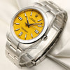 Unworn Rolex Oyster Perpetual 124300 Yellow Stainless Steel Second Hand Watch Collectors 3