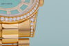 Unworn Rolex Day-Date | REF. 118388 | Carousel Green Jade Dial  | Diamond Dial, Bezel & Shoulders | 18k Yellow Gold