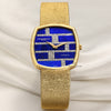 Vacheron Constantin 18K Yellow Gold Lapis Lazuli Diamond Dial Second Hand Watch Collectors 1