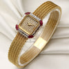 Vacheron Constantin 18K Yellow Gold Pave Dial Diamond & Ruby Bezel Second Hand Watch Collectors 3