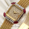Vacheron Constantin 18K Yellow Gold Pave Dial Diamond & Ruby Bezel Second Hand Watch Collectors 4