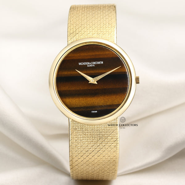 Vacheron Constantin 18K Yellow Gold Tiger Eye Dial Second Hand Watch Collectors 1