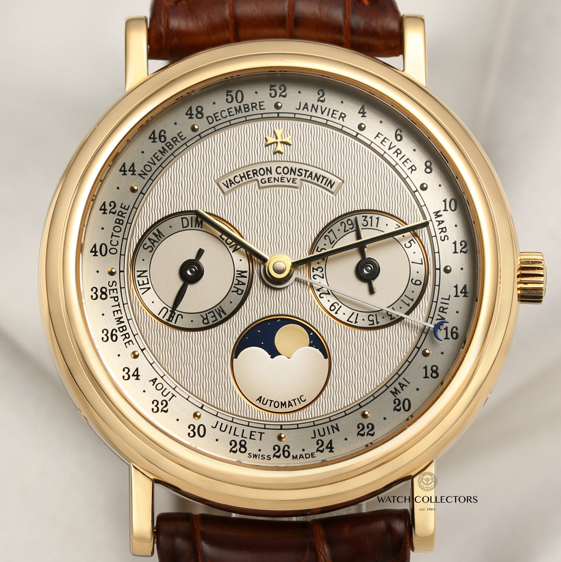 Vacheron Constantin Annual Calendar 52 Weeks 47052 000J 4 18k Yellow Gold