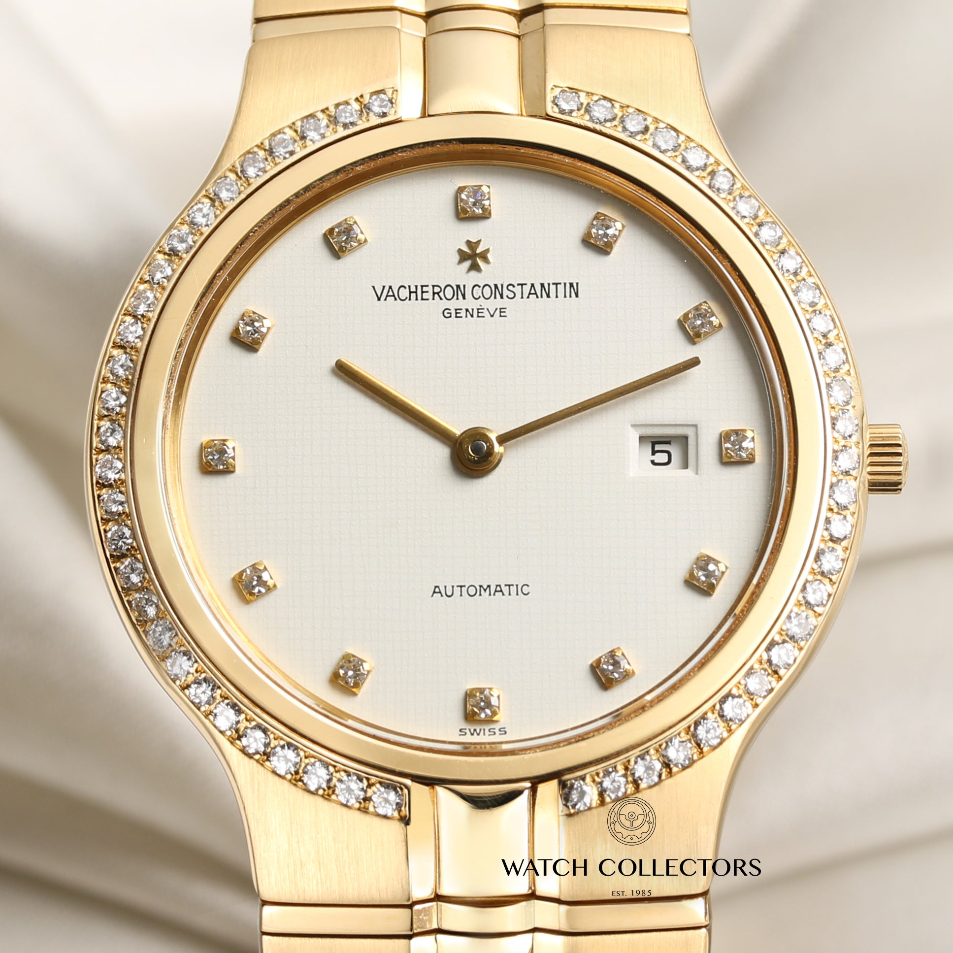 Vacheron Constantin Phidias 18K Yellow Gold Diamond Dial Bezel