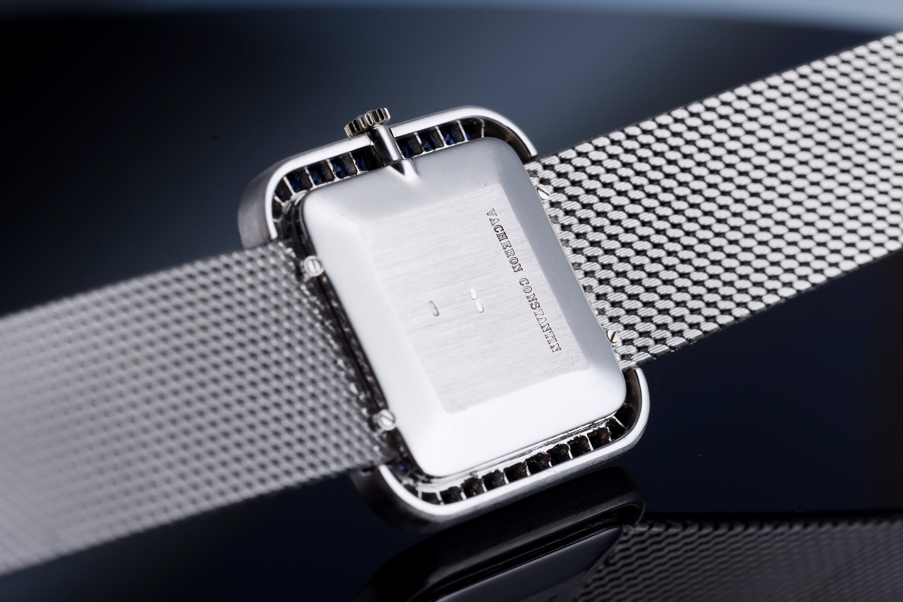 Rare Vacheron Constantin | Lapis Lazuli, Pave Diamonds & Sapphire Baguettes | 18k White Gold Wristwatch
