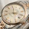 Vintage Rolex DateJust Steel & Rose Gold Second Hand Watch Collectors 4