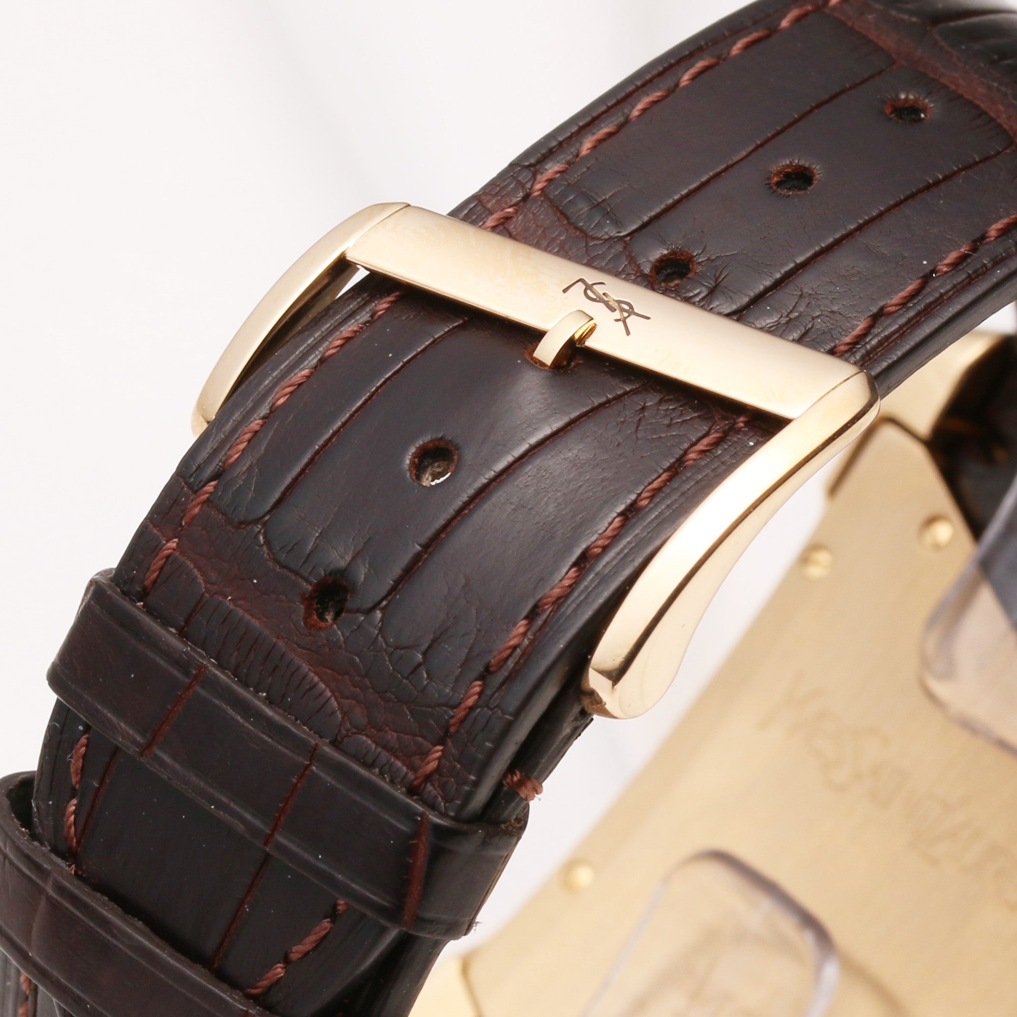 Yves Saint Laurent 18K Yellow Gold Second Hand Watch Collectors 6