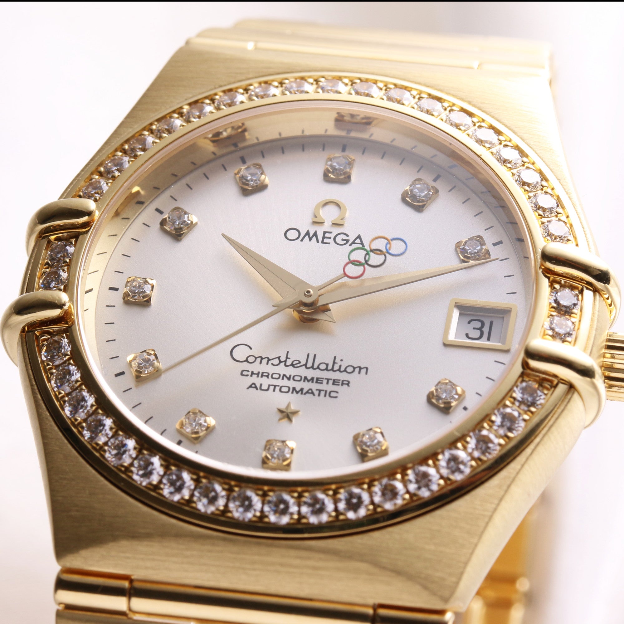 omega_constellation_chronometer_diamond_18k_yellow_gold_second_hand_watch_collectors_7