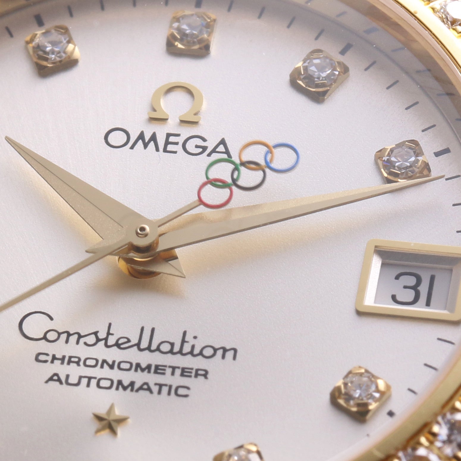 omega_constellation_chronometer_diamond_18k_yellow_gold_second_hand_watch_collectors_8