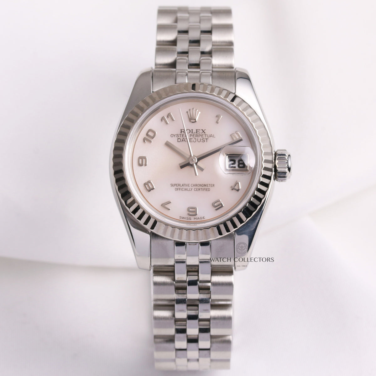 Rolex Lady DateJust 179174 Stainless Steel and 18k White Gold MOP Dial